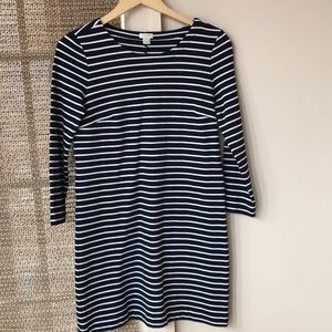 J crew factory striped shift dress
